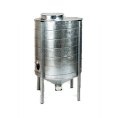 Tolva en chapa de acero galvanizado modelo TG 150Kg