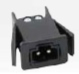 Conector macho para empotrar 2 polos